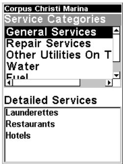 LOWRANCE IFINDER PRO - Pour visualiser les services d'information sur les ports: - 2