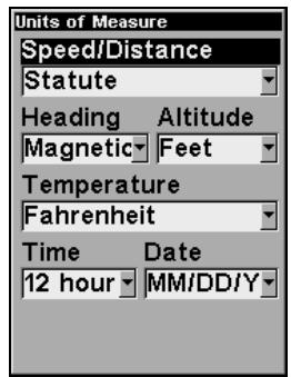 LOWRANCE IFINDER PRO - Unités de mesure - 2