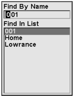 LOWRANCE IWAY 100 - Destinations récentes - 1