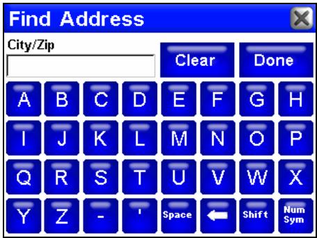 LOWRANCE IWAY 250C - Utilisation du clavier virtuel du iWAY - 1
