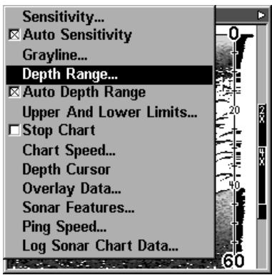 LOWRANCE LMS-240 - Portée - mode automatique - 1