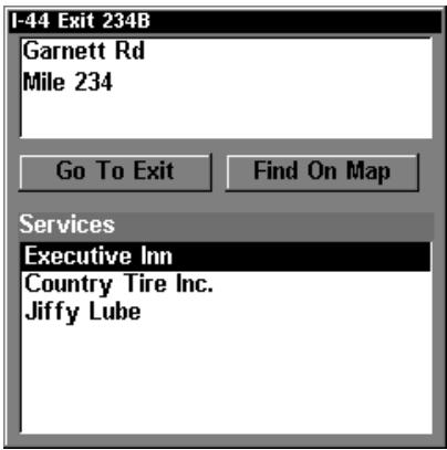 LOWRANCE LMS-240 - Trouver les sorties pour autoroutes - 4