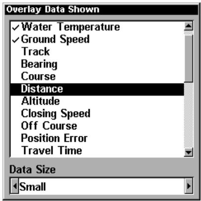 LOWRANCE LMS-240 - Données du graphique - 3