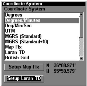 LOWRANCE LMS-240 - Système de coordonnées - 3