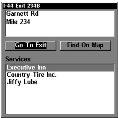 LOWRANCE LMS-240 - Trouver les sorties pour autoroutes - 3