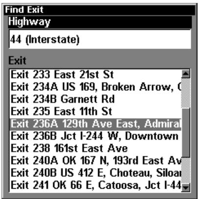 LOWRANCE LMS-240 - Trouver les sorties pour autoroutes - 2