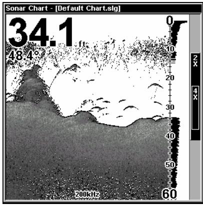 LOWRANCE LMS-525C DF - Pour régler le niveau de clarté de surface: - 2