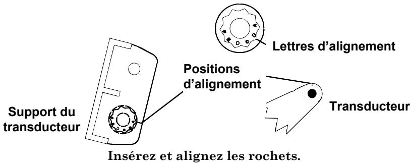 LOWRANCE LMS-525C DF - Placez les rochettes en plastique sur le support. - 1