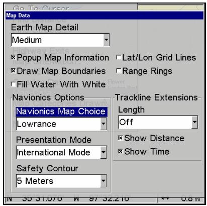 LOWRANCE LMS-525C DF - Pour afficher un graphique navionics: - 1