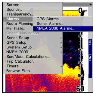 LOWRANCE LMS-525C DF - Alarmes NMEA 2000 - 1