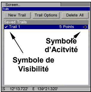 LOWRANCE LMS-525C DF - Créer et sauvegarder un trace - 2