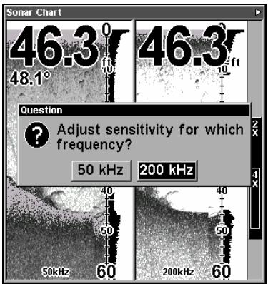 LOWRANCE LMS-525C DF - Pour régler la sensibilité en mode automatique: - 1