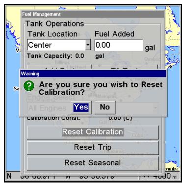 LOWRANCE LMS-525C DF - Pour établir les trim tabs: - 2