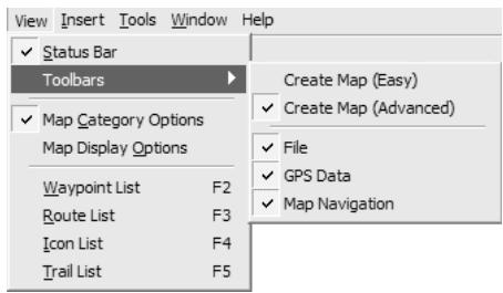 LOWRANCE MAPCREATE 6.3 - Barre outils - 2