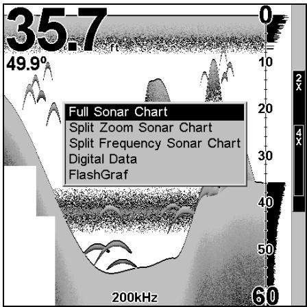LOWRANCE X135 - Modes d'affichage - 1