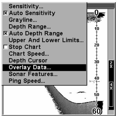 LOWRANCE X135 - Données de superposition - 1
