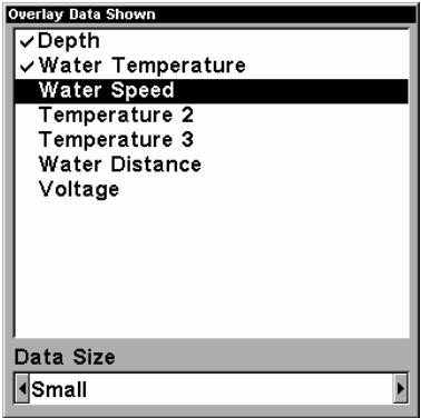 LOWRANCE X136DF - Données de superposition - 2