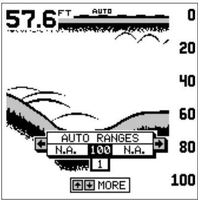 LOWRANCE X65 - PORTEE: Mode automatique - 1