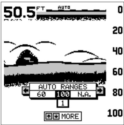 LOWRANCE X65 - Portée: mode manuel - 1