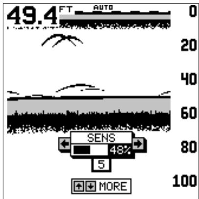 LOWRANCE X65 - Sensibilité - 1