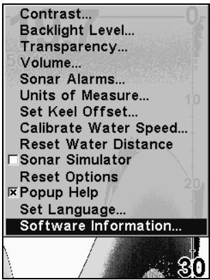 LOWRANCE X67C - Informations Systeme - 1