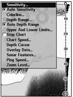 LOWRANCE X67C - Appuyez sur MENU | ENT. - 1