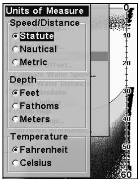LOWRANCE X67C - Unités de Mesure - 2