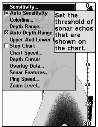 LOWRANCE X67C - Fenêtres d'Aide - 2
