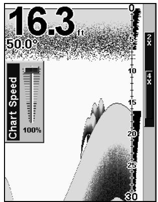 LOWRANCE X67C - Vitesse de Défilament - 2