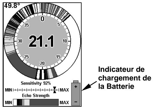 LOWRANCE X67C - Indicateur de Chargement de la Batterie - 1