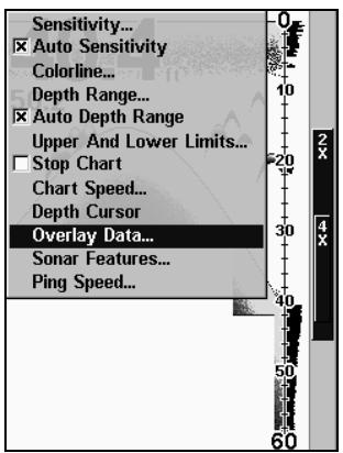 LOWRANCE X67C - Données de Superposition - 1