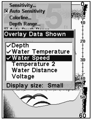 LOWRANCE X67C - Données de Superposition - 3
