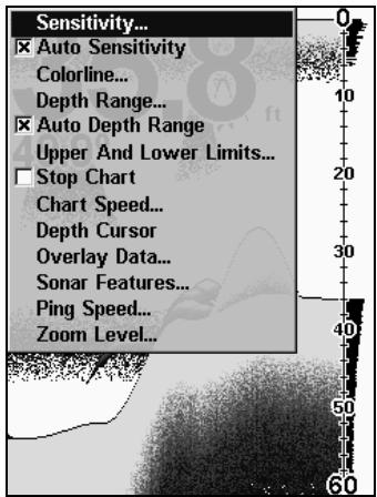 LOWRANCE X67C - Menu du Sondeur - 1