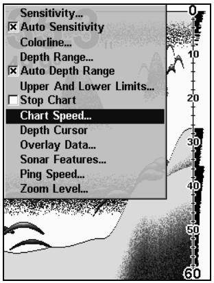 LOWRANCE X67C - Vitesse de Défilament - 1