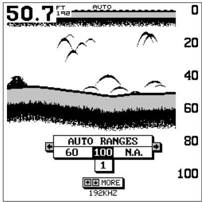 LOWRANCE X85 - Portée: mode manuel - 1