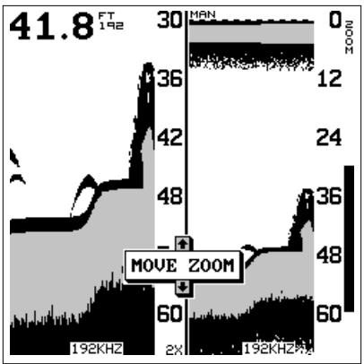 LOWRANCE X85 - ZOOM: modeautomatique - 2