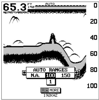 LOWRANCE X85 - Portée: mode automatique - 1