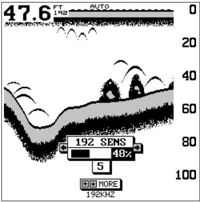 LOWRANCE X85 - Sensibilité - 1