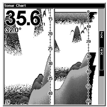 LOWRANCE X88DF - Options de réglage du menu sondeur - 3