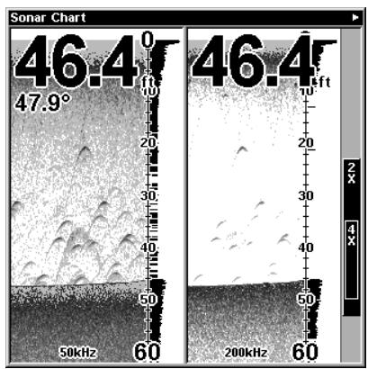 LOWRANCE X97 - Options de réglage du menu sondeur - 4