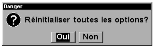 LOWRANCE X97 - Réinitialisation de options - 1