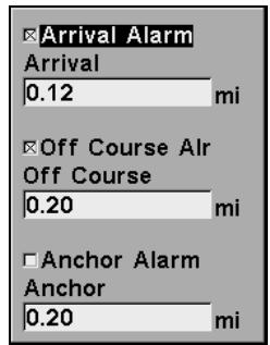 LOWRANCE IFINDER H2O - Alarms - 2