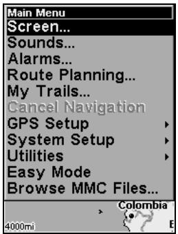 LOWRANCE IFINDER H2O - Main Menu - 1