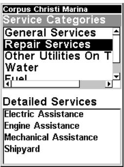 LOWRANCE IFINDER H2O - To view Port Services information: - 3