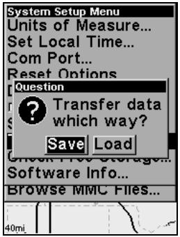 LOWRANCE IFINDER H2O - Load GPS Data Files from an MMC - 1