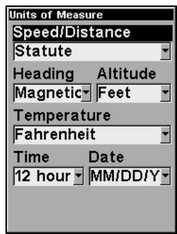 LOWRANCE IFINDER H2O - Units of Measure - 2