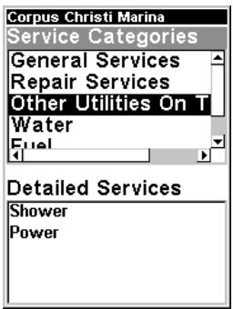 LOWRANCE IFINDER H2O - To view Port Services information: - 4