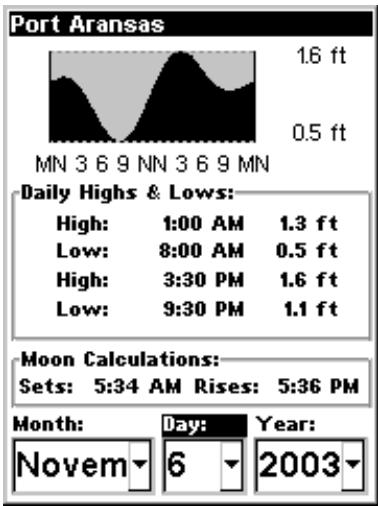 LOWRANCE IFINDER H2O - To view tide information: - 2