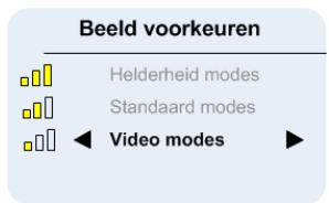OPTOMA PT100 - Menu Preference (Beeldvoorkeuren) - 3