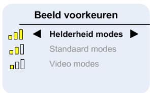 OPTOMA PT100 - Menu Preference (Beeldvoorkeuren) - 1